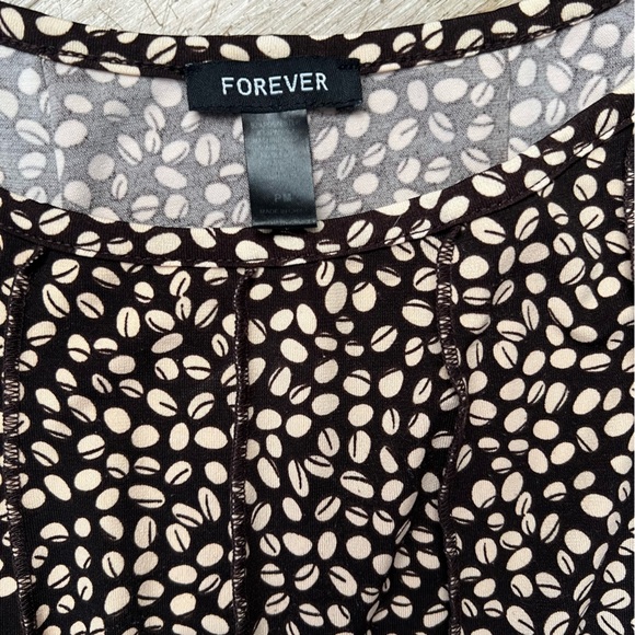 Vintage Y2K Forever 21 Coffee Bean Raw Hem Dress - Picture 7 of 7